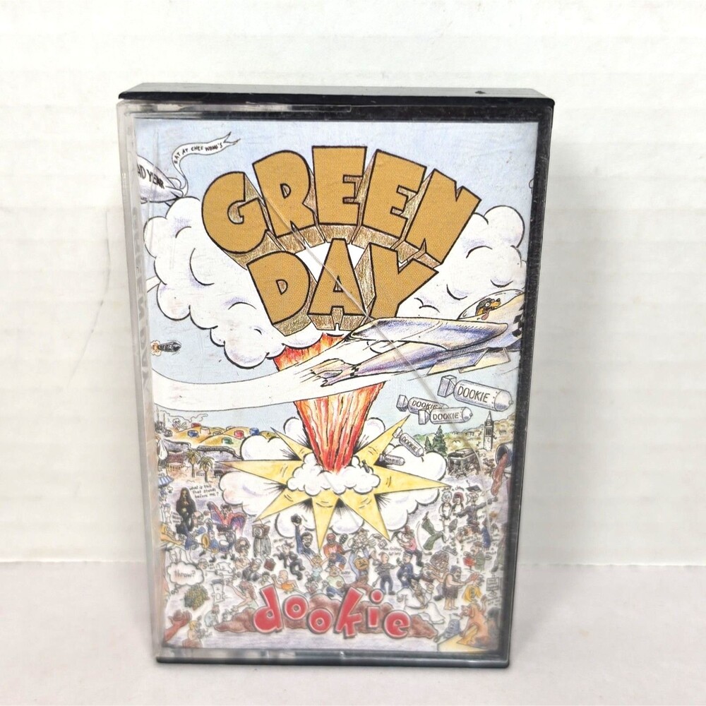 Green Day Dookie 1994 Blue Original Cassette Tape Reprise Records BMG